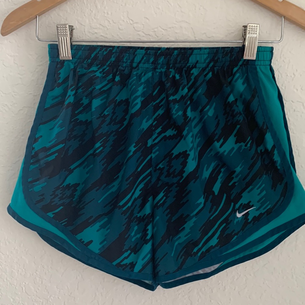 Nike Dri-Fit Athletic Running Shorts Sz S Teal green